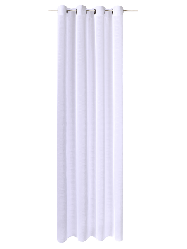 Voilage FLOT BLEU coloris blanc 145 x 240 cm