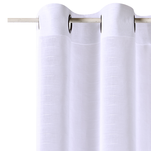 Voilage FLOT BLEU coloris blanc 145 x 240 cm