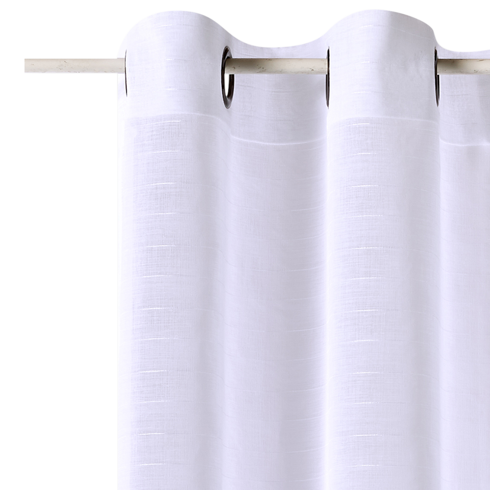 Voilage FLOT BLEU coloris blanc 145 x 240 cm