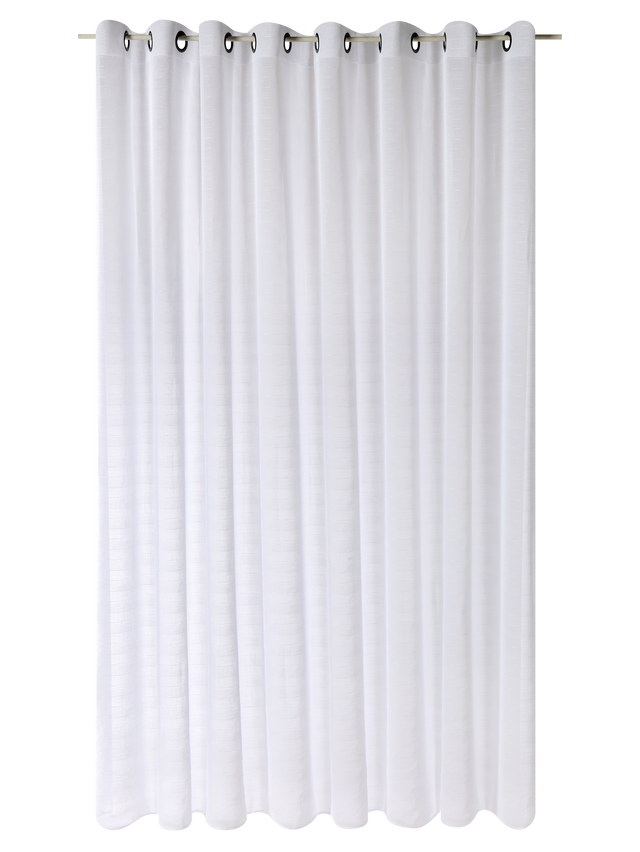 Voilage FLOT BLEU coloris blanc 300 x 240 cm