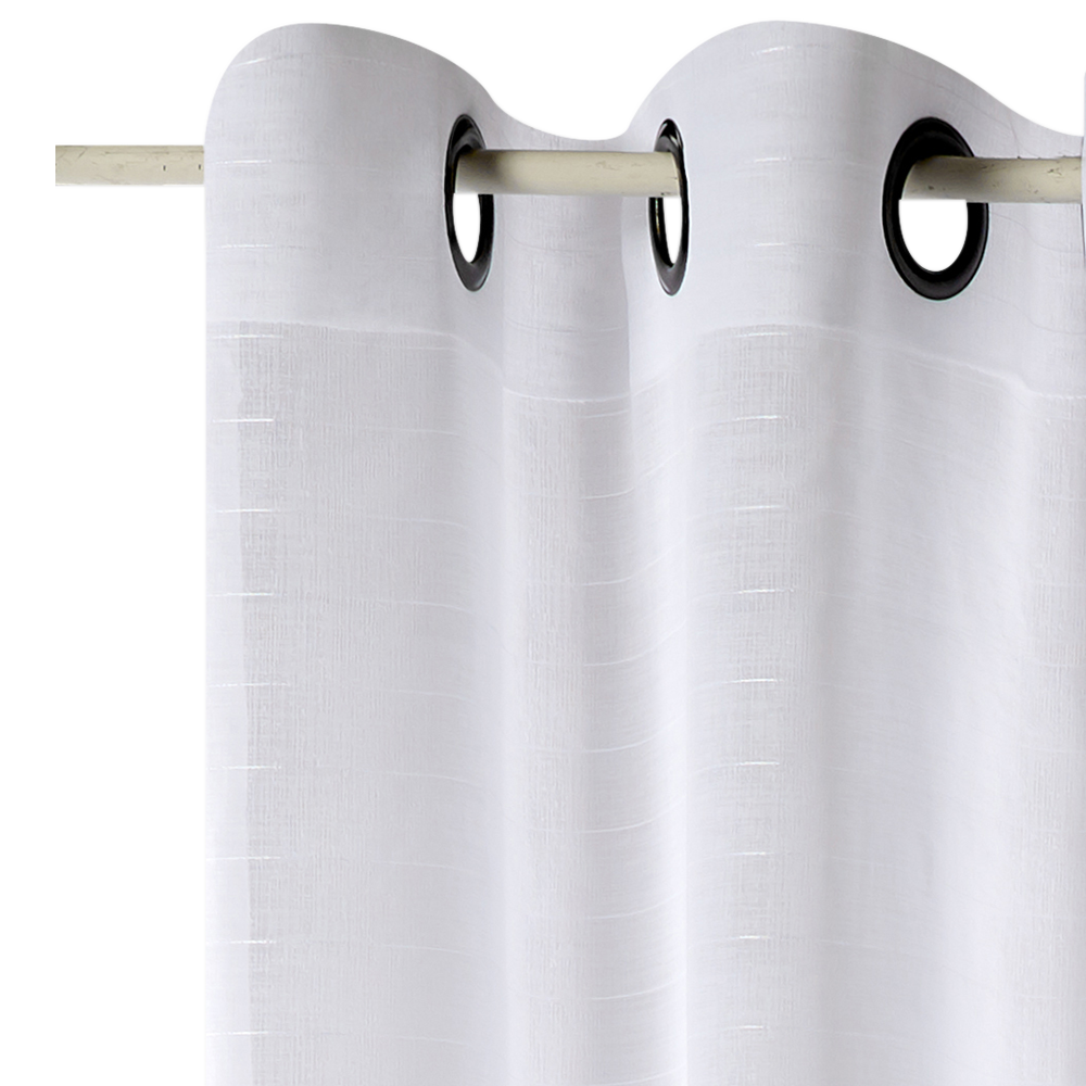 Voilage FLOT BLEU coloris blanc 300 x 240 cm