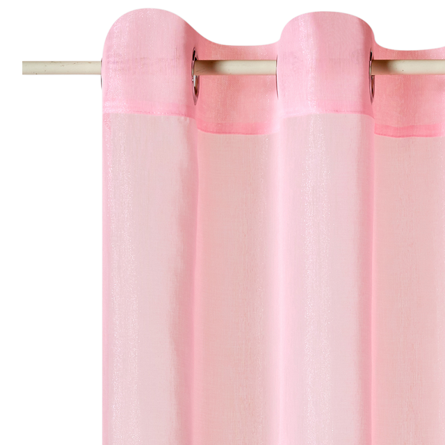 Voilage IRISE coloris rose pastel 140 x 240 cm