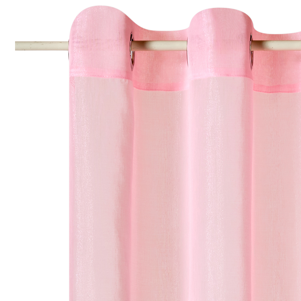 Voilage IRISE coloris rose pastel 140 x 240 cm