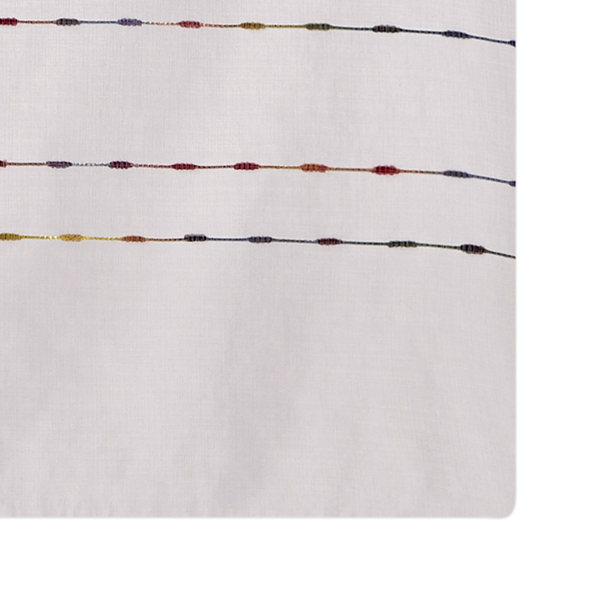 Vitrage Lin Rainbow (la paire) Blanc