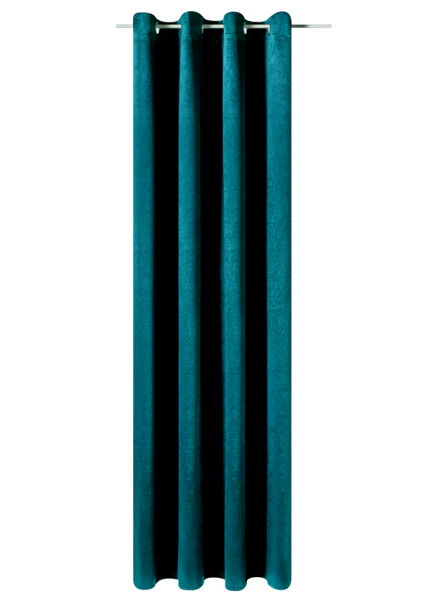 Rideau GRAZIA coloris bleu paon 140 x 240 cm