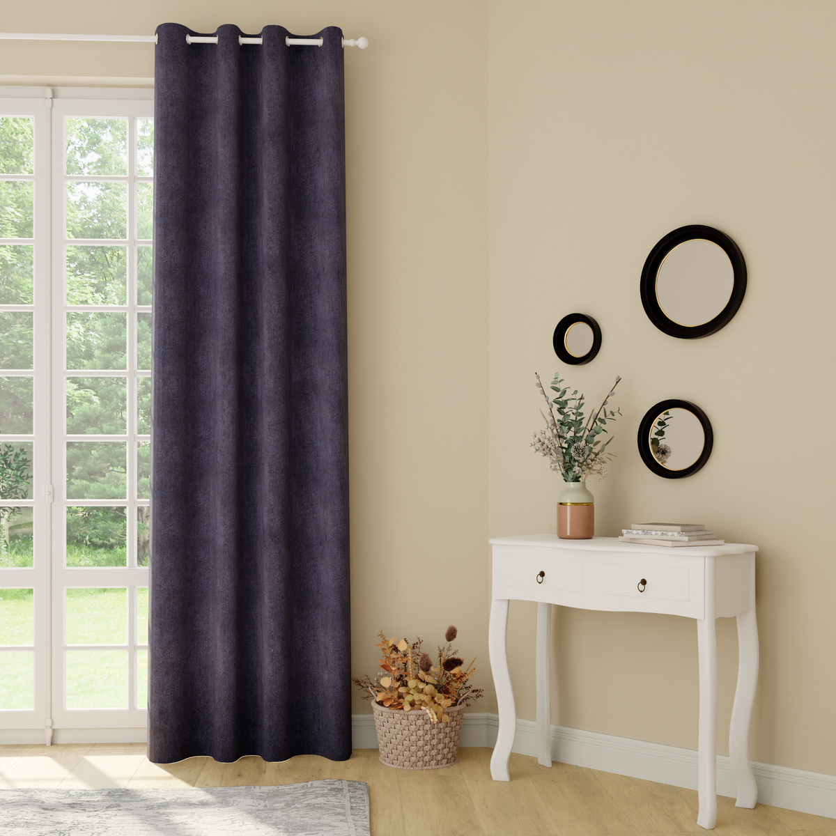 Rideau Wall street Bleu nuit