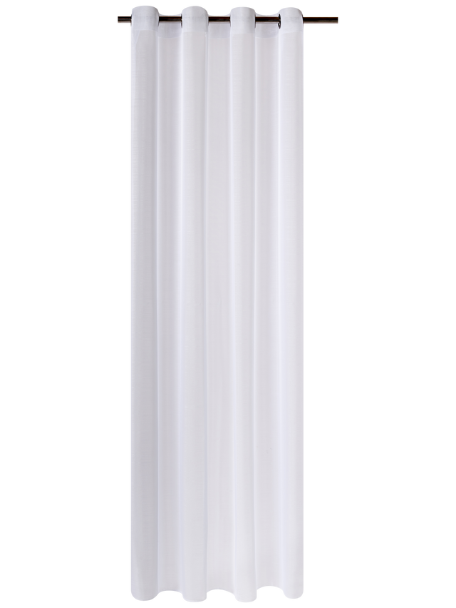 Voilage ÉTAMINE GIVRÉE coloris blanc 145 x 240 cm
