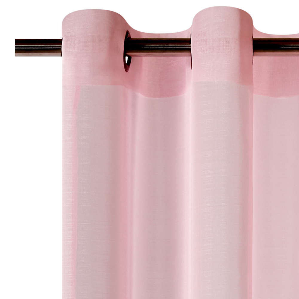 Voilage Étamine givrée Rose poudré