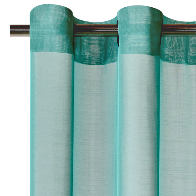 Voilage ÉTAMINE GIVRÉE coloris céladon 145 x 240 cm