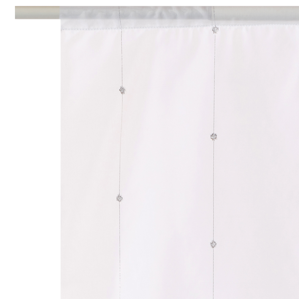 Vitrage COMÈTE (la paire) coloris blanc 65 x 130 cm
