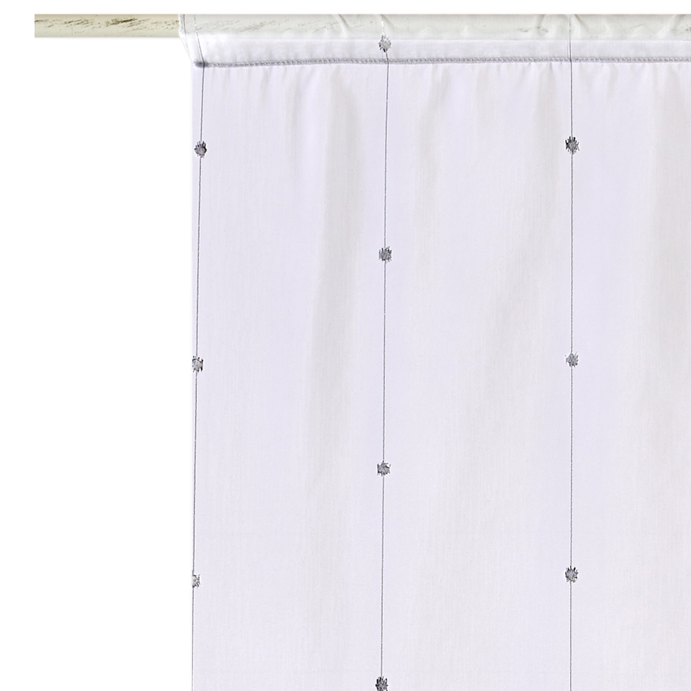 Vitrage COMÈTE (la paire) coloris blanc 80 x 210 cm