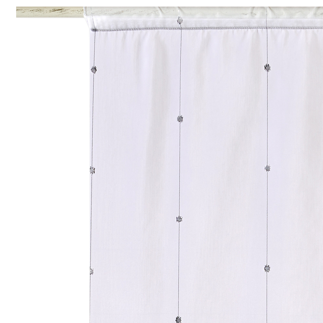 Vitrage COMÈTE coloris blanc 80 x 210 cm