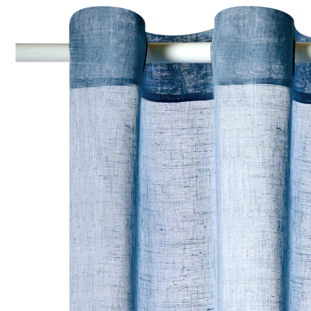 Voilage ENZOY coloris bleu paon 140 x 240 cm