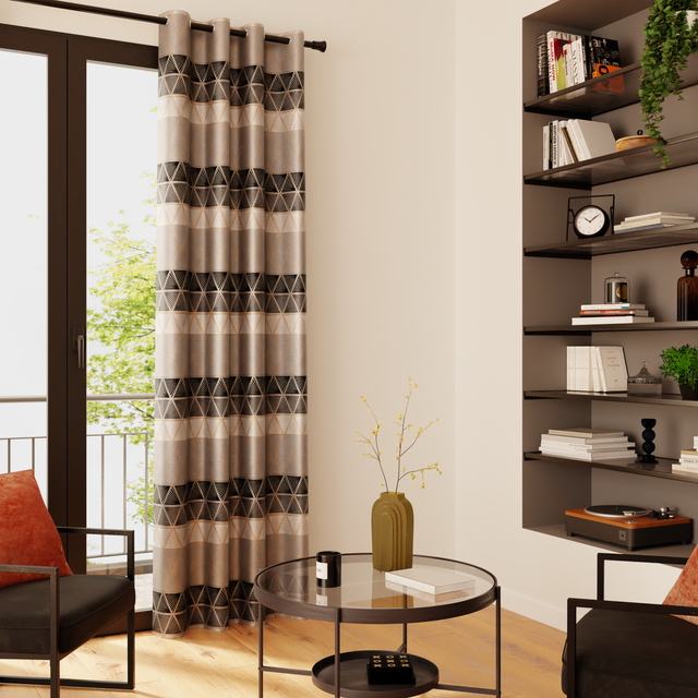 Rideau GABIN coloris gris 135 x 270 cm