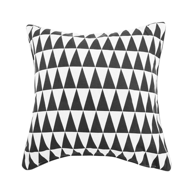 Housse de coussin BACKGAMMON coloris noir 40 x 40 cm