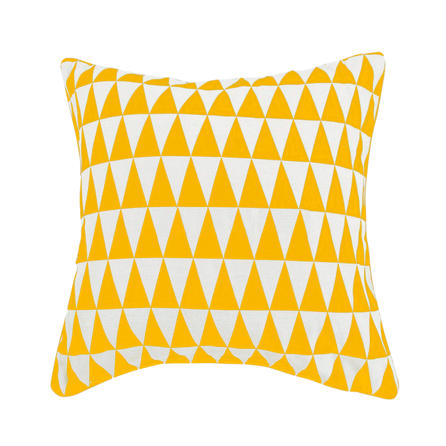 Housse de coussin BACKGAMMON coloris jaune 40 x 40 cm