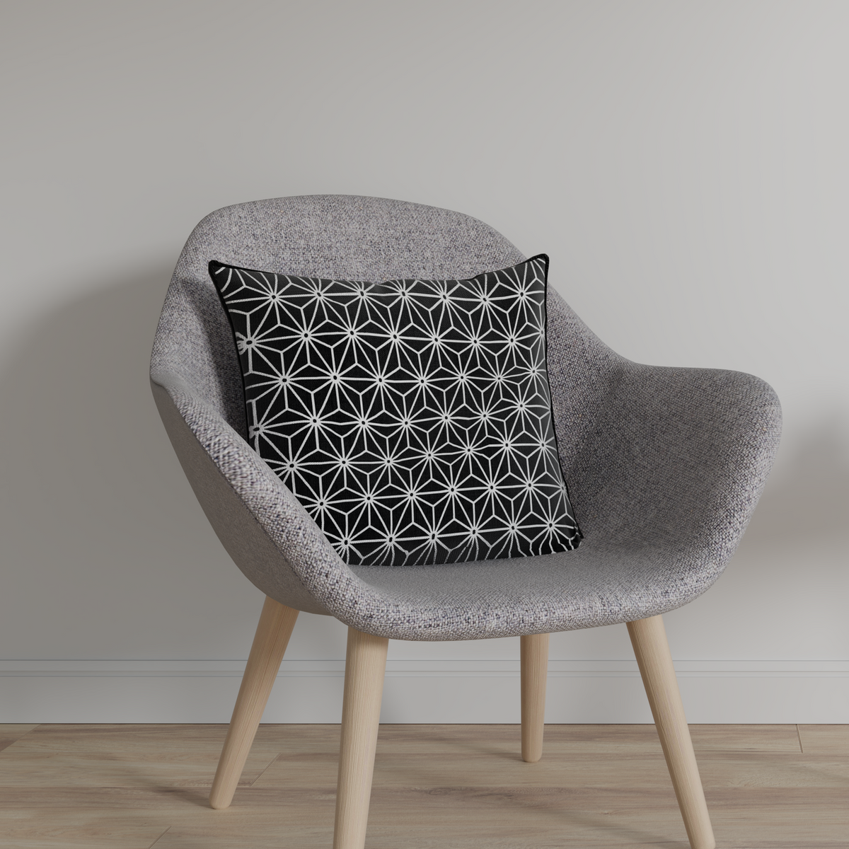 Housse de coussin Cristal Noir