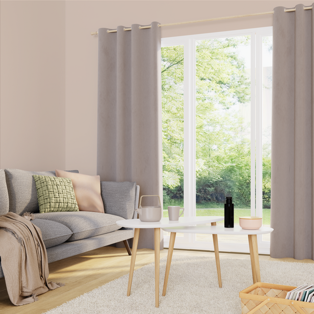 4MURS Rideau VELVET coloris tourterelle 140 x 260 cm