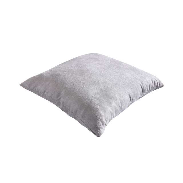 Coussin VELVET coloris gris perle 45 x 45 cm
