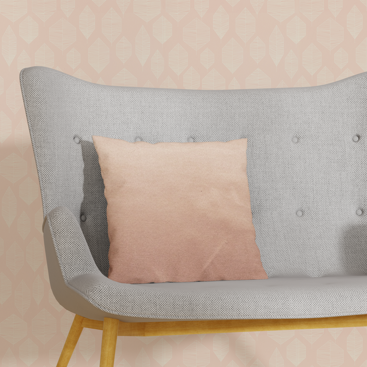 Coussin Velvet Rose blush