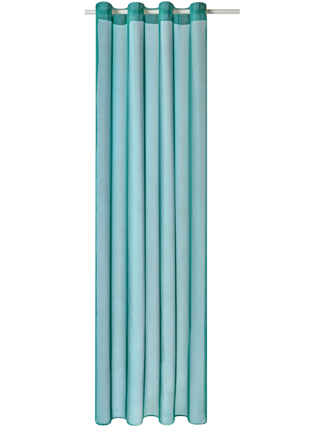 Voilage VOILE CHIC coloris bleu paon 145 x 240 cm