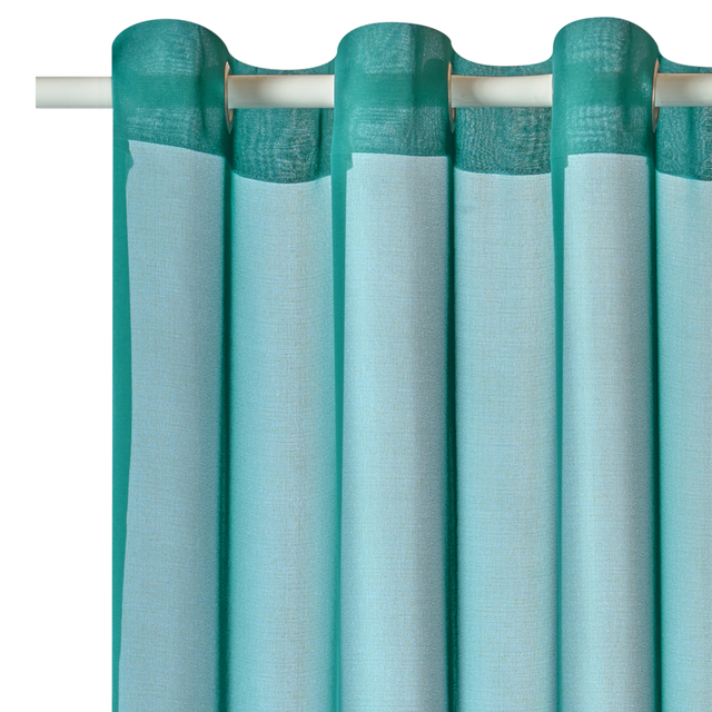 Voilage VOILE CHIC coloris bleu paon 145 x 240 cm