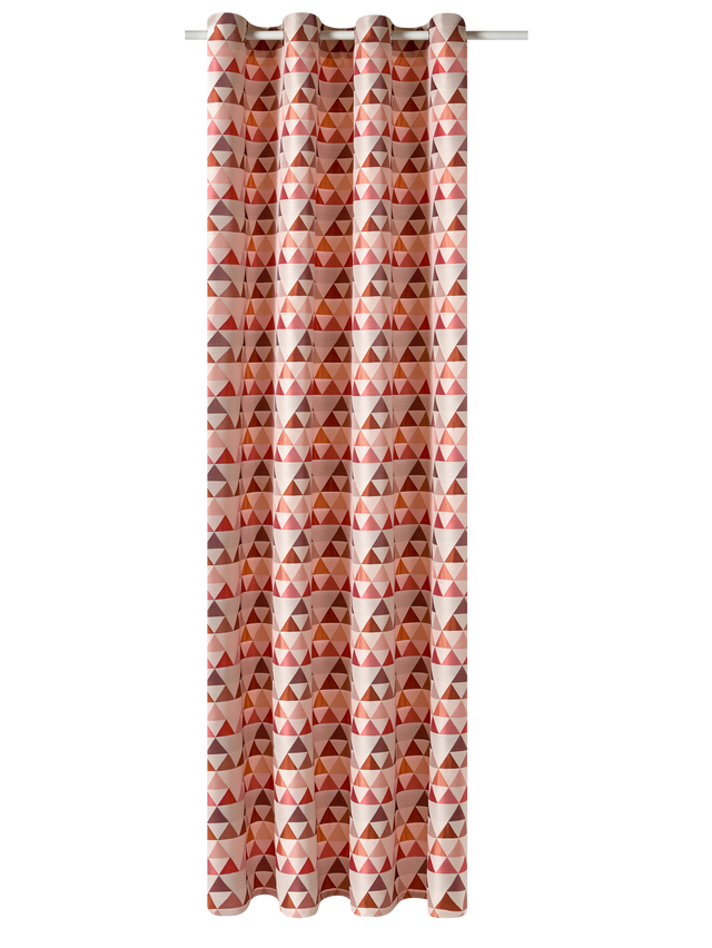 Rideau NILS coloris rose vintage 140 x 250 cm