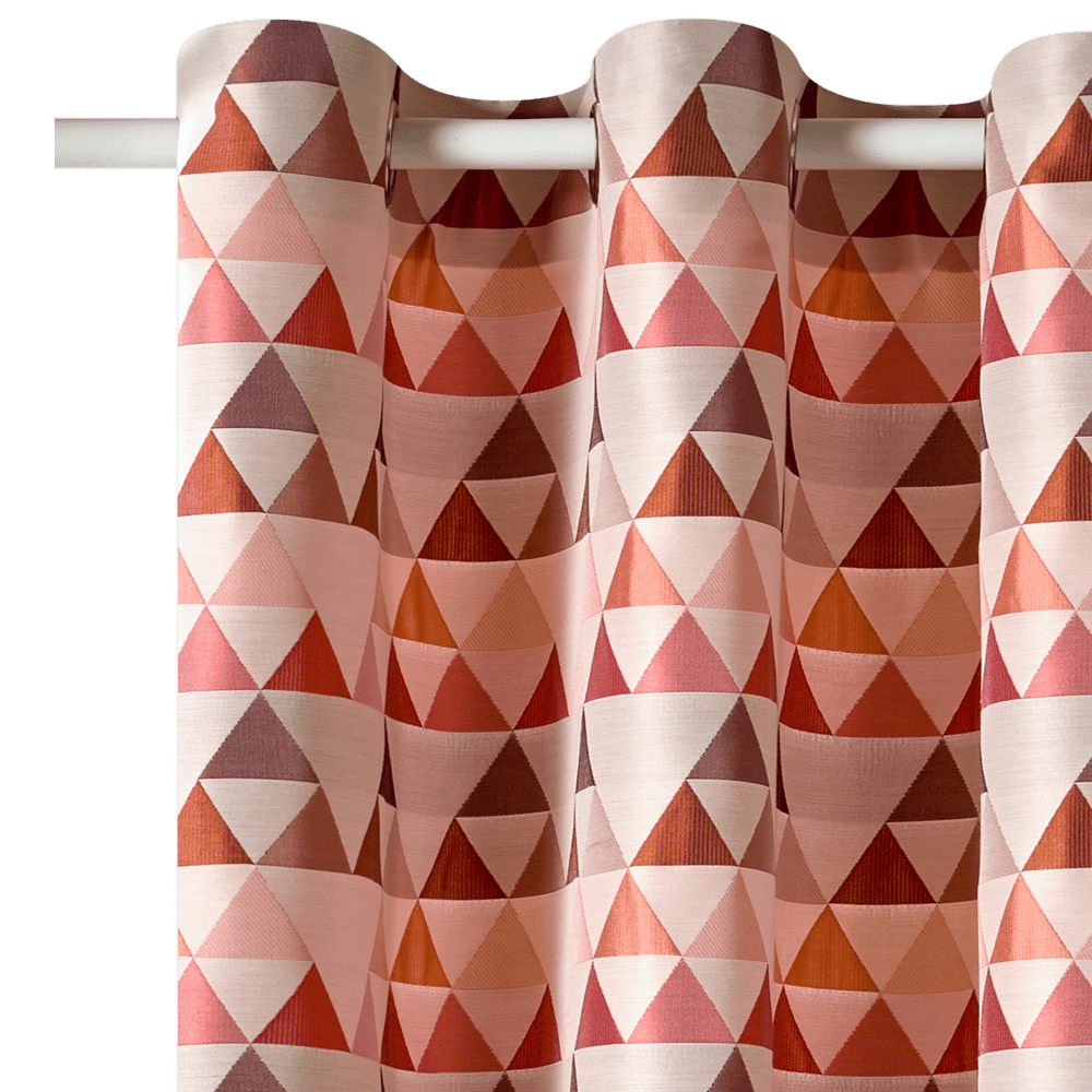 Rideau NILS coloris rose vintage 140 x 250 cm
