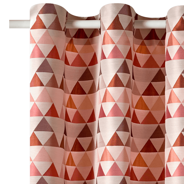 Rideau NILS coloris rose vintage 140 x 250 cm