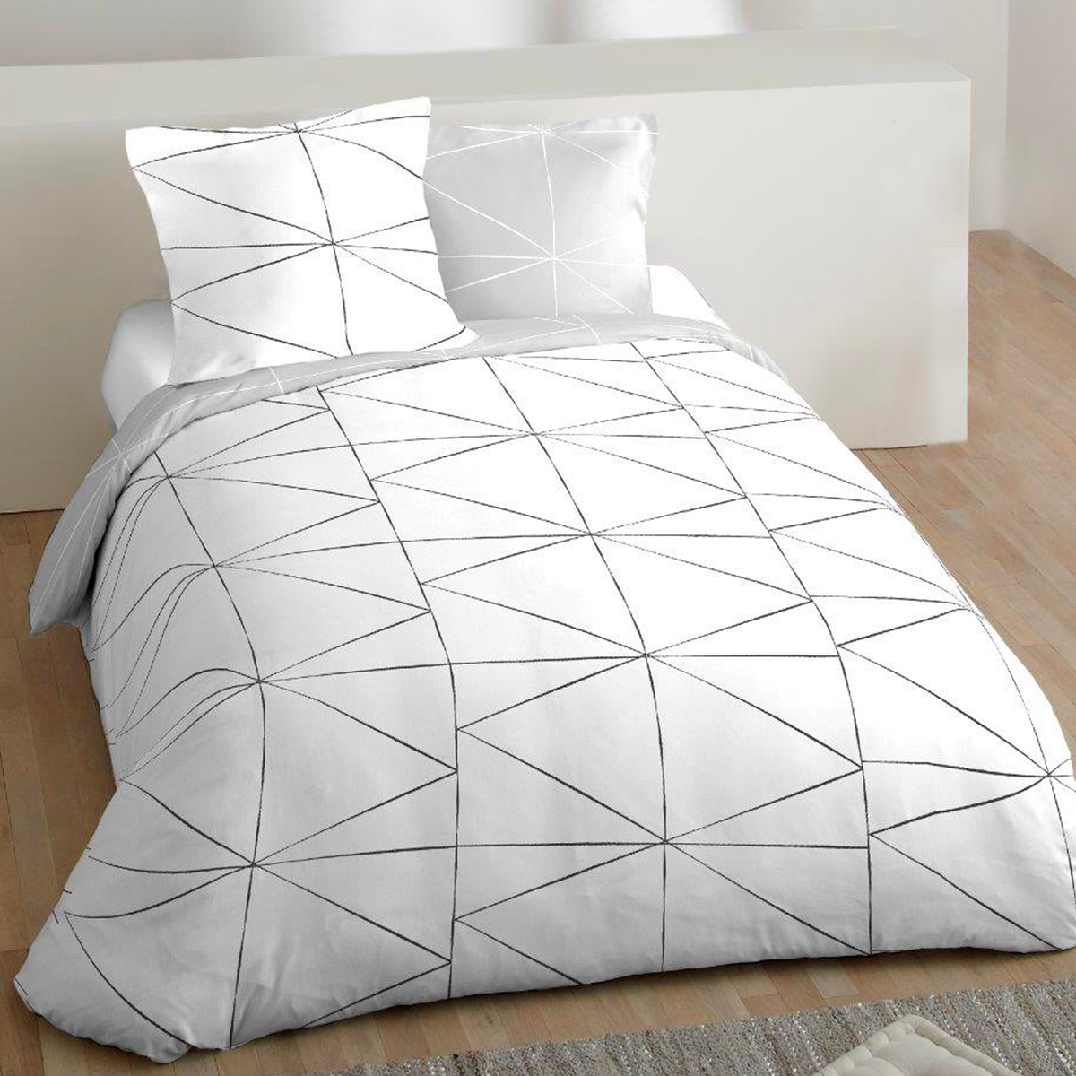 4MURS Parure de lit en toile de coton Lozi Gris perle