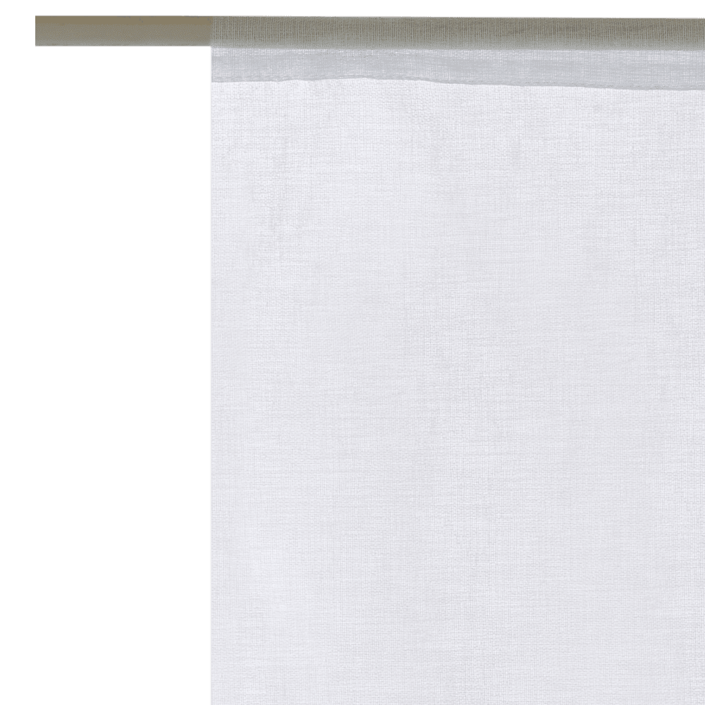 Vitrage MIA (la paire) coloris blanc 45 x 90 cm