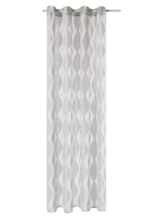 Voilage WAVY coloris gris perle 140 x 260 cm
