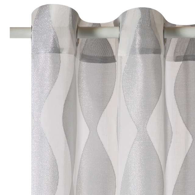 Voilage WAVY coloris gris perle 140 x 260 cm