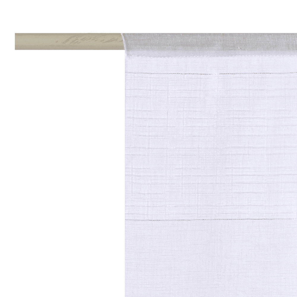 Vitrage Indra (la paire) Blanc