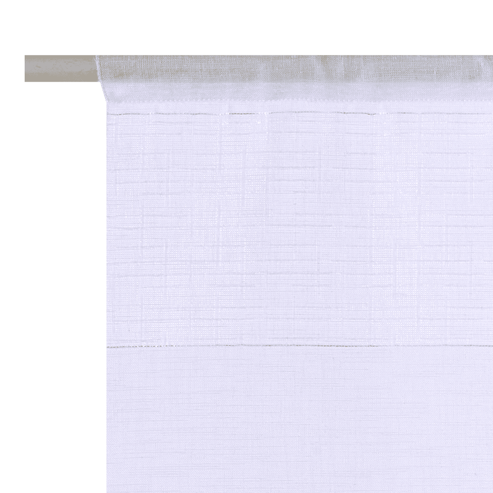 Vitrage INDRA (la paire) coloris blanc 60 x 140 cm