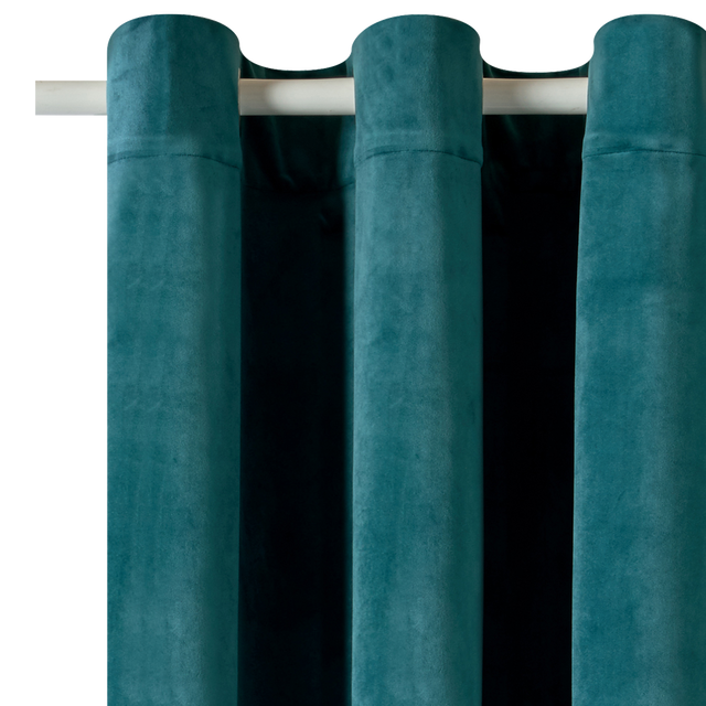 Rideau NEGRESCO coloris bleu paon 140 x 260 cm