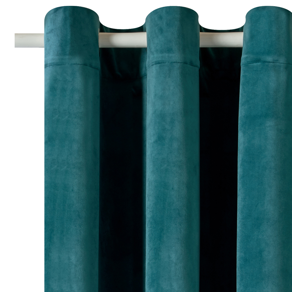 Rideau NEGRESCO coloris bleu paon 140 x 260 cm