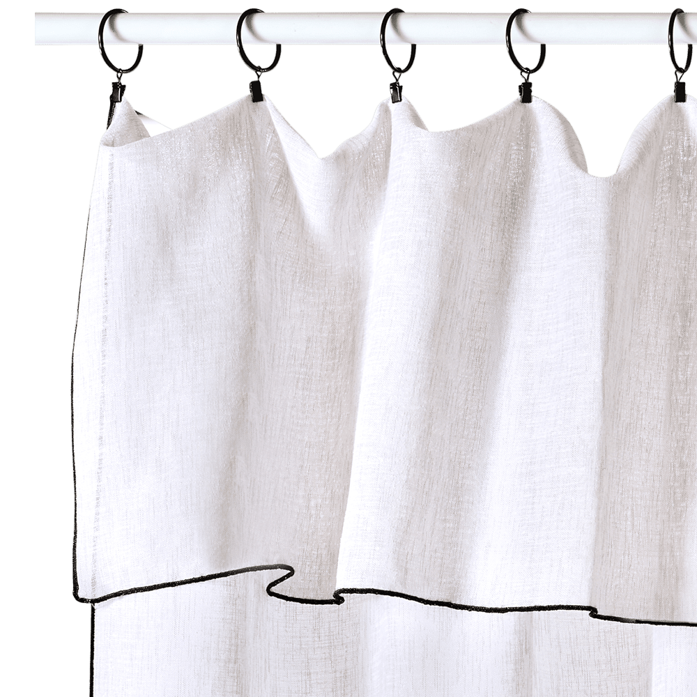 Voilage SAM coloris blanc 140 x 290 cm
