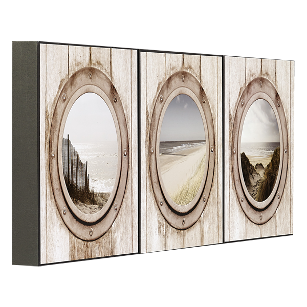 Triptyque Triptyque hublot Gris perle