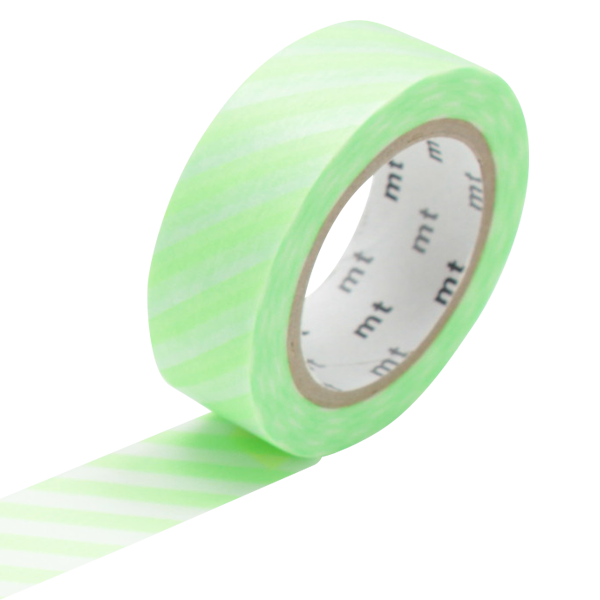 Masking tape Rayures Vert fluo
