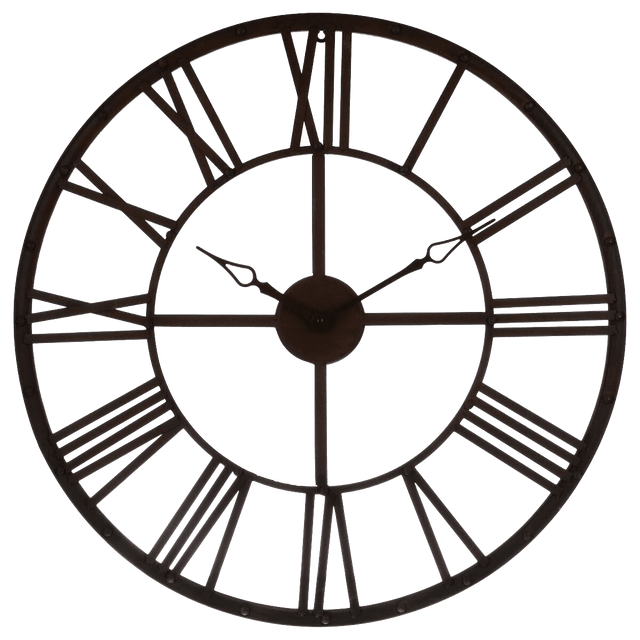 Horloge en métal GRÉGOIRE coloris brun