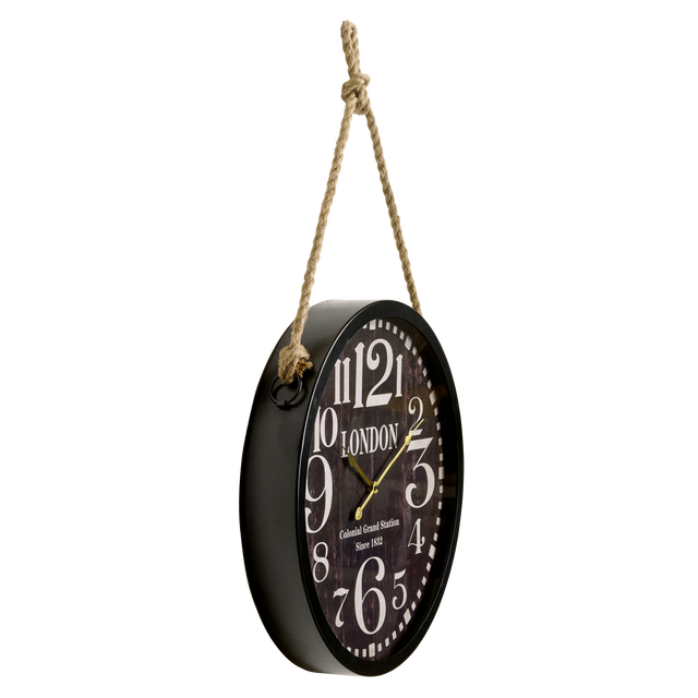 Horloge en métal STAN coloris noir