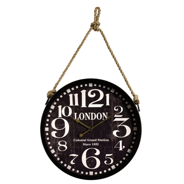 Horloge en métal STAN coloris noir