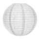 Abat-jour boule papier Dentelle Blanc