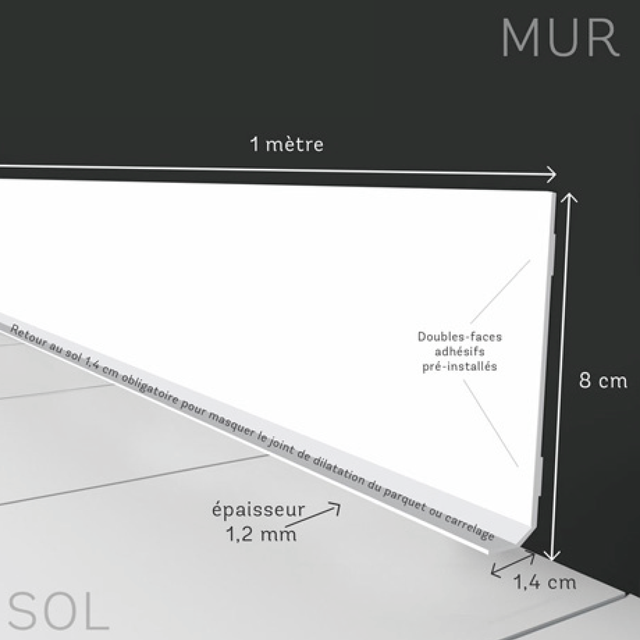 Plinthe déco PLAYTIME coloris blanc