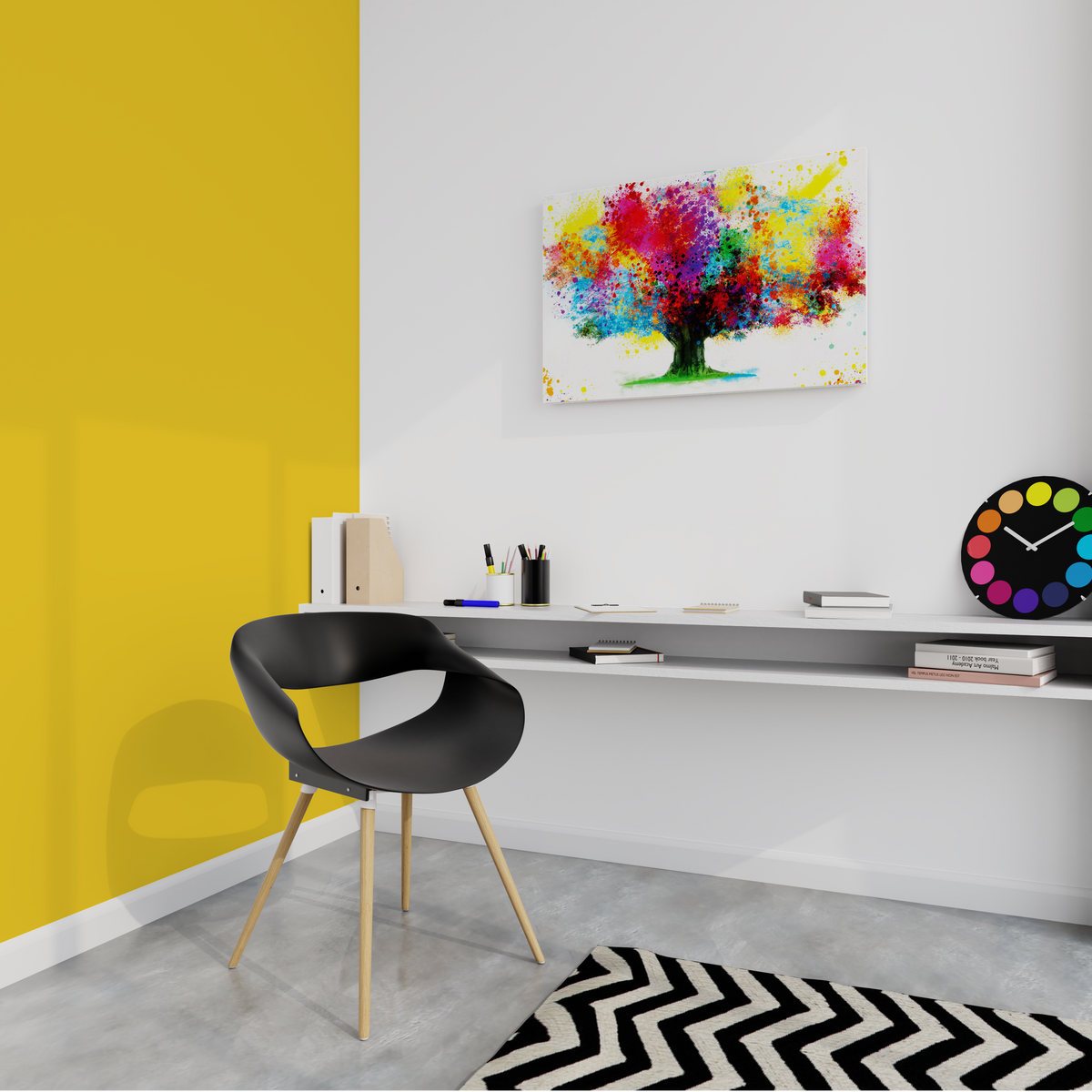 Tableau Coloured tree Multicolore