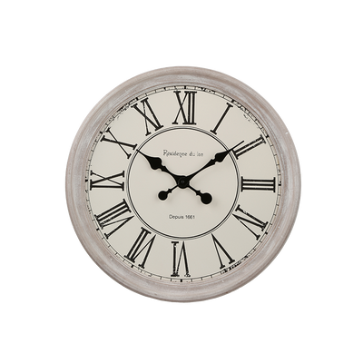 Horloge en bois Clothilde Blanc