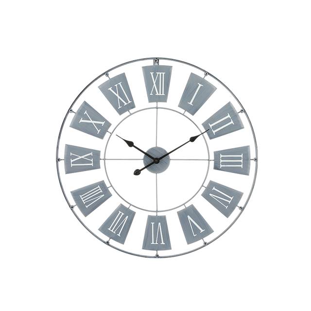 Horloge en métal NOELIE coloris gris bleu