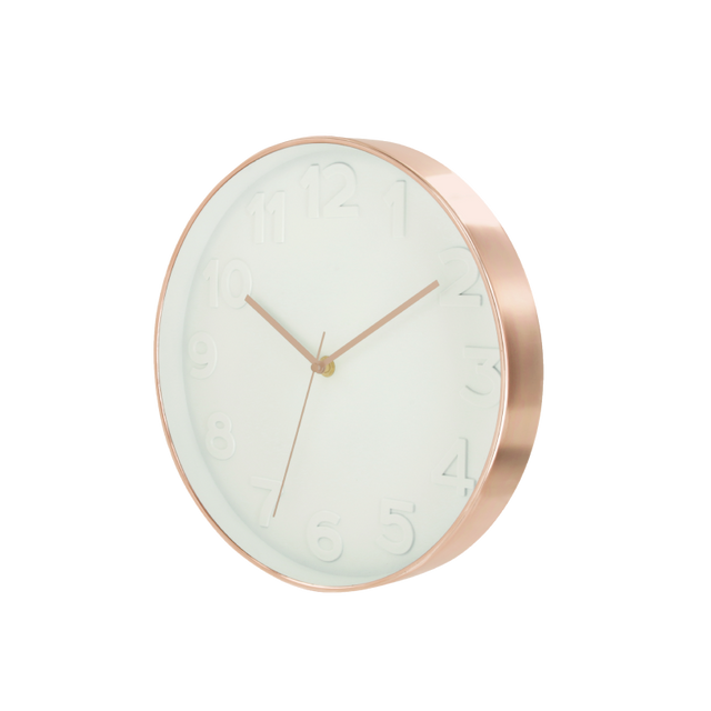 Horloge LAUGE coloris blanc et rose