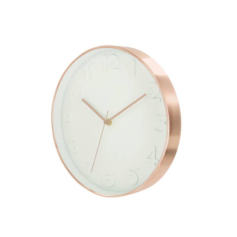 Horloge LAUGE coloris blanc et rose